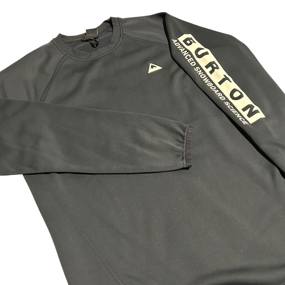 Burton Sweatshirt Mens XL Black Advanced Snowboard Science Fleece Pullover